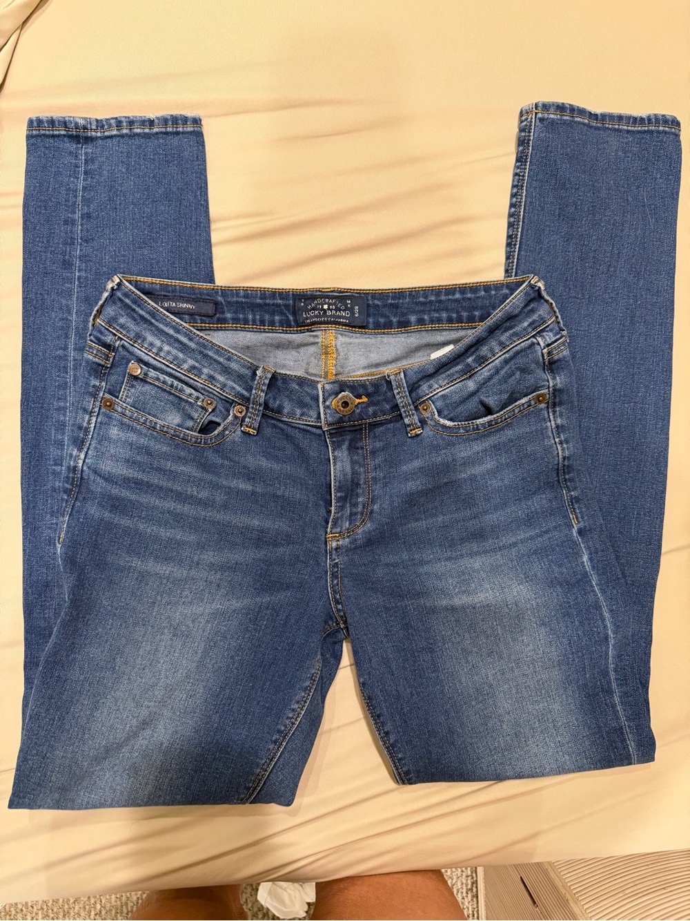 Lucky Brand Skinny Mid-Rise Blue Stretch Jeans